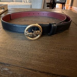 Coach leather belt